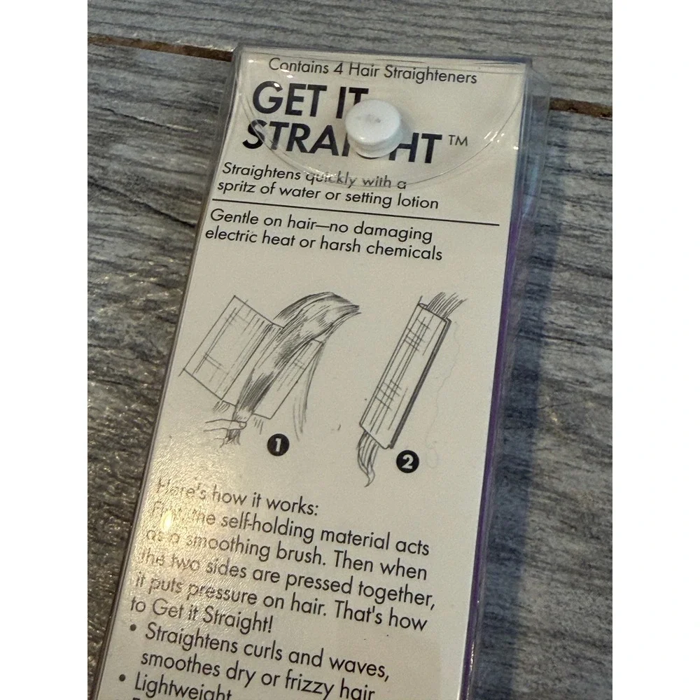 Goody Get It Straight 4 ct Heatless Hair Straighteners 82834 Vintage No Heat NWT